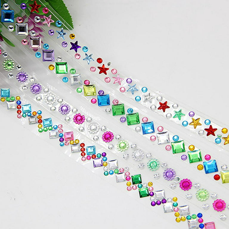 Self-adhesive Rhinestone Stickes, Bling Craft Jewels Crystal Gem  Stickers(design 12) at Rs 29.00, Leather Craft Supplies