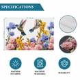 thumbnail image 6 of Hummingbirds Placemats Set of 4, Spring Summer Watercolor Flowers Plant Placemats for Dining Table, Place Mats for Kitchen Tabletop, Waterproof Wipeable Dining Table Mats Set, 6 of 9