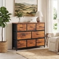 thumbnail image 6 of CONCETTA 8 Drawer Fabric Chest，Dresser for Bedroom, Wide Storage Tower for Closet, Living Room, Hallway, Rustic Brown, 6 of 8