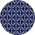 thumbnail image 1 of Ahgly Company Machine Washable Indoor Round Transitional Night Blue Area Rugs, 3' Round, 1 of 7