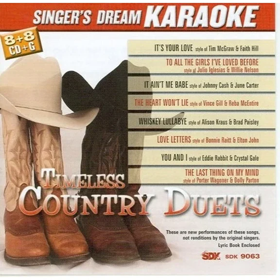Timeless Country Duets - Karaoke CDG - Music CD - - - Singer's Dream - Very G - Sold by Sounda