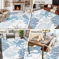 thumbnail image 6 of Navy Blue Octopus Coastal Large Area Rugs for Bedroom Living Room, Soft Non Slip Carpet Bedside Rug, Nautical Coral Starfish Rectangular Floor Cover Kitchen Accent Rug 6'x9' for Dining Room/Office, 6 of 9