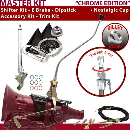 American Shifter C4 Shifter Kit Chrome 23 in. Swan E Brake Cable Trim Kit Dipstick for F5665