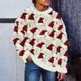 thumbnail image 2 of SERTG Men's Christmas Sweater Print Warm Christmas Cardigan Long Sleeve Hoodless Casual Coat Men Christmas Tops(Beige,S), 2 of 5
