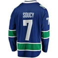 thumbnail image 3 of Men's Fanatics Carson Soucy Blue Vancouver Canucks Home Premier Breakaway Player Jersey, 3 of 3
