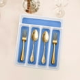 thumbnail image 5 of Kitchen Drawer Organizer 5-Section Silverware Tray - Utensil Holder for Forks Spoons Knives - Space Efficient Flatware Storage Solution - Cutlery Tray for Neat Organized Drawers, 5 of 6