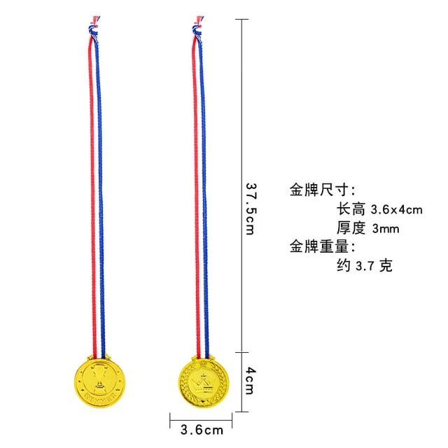Shisuyan 20 Pcs Médailles en Plastique Couronne Récompense Enfants Médailles Ruban Collier Prix pour Événements Sportifs Spectacles de Talent Fêtes Récompenses en Classe
