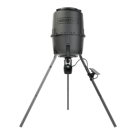 Moultrie Deer Feeder Connected – 250 lb Cellular Connected Tripod Feeder - 6V Spincast Deer Feeder - Feed Level Detector with Cellular Monitoring, Programming - Nationwide 4G LTE Autoconnect