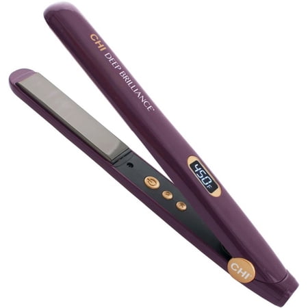 ($129.95 Value) Chi Deep Brilliance Black Titanium Hair Straightening Flat Iron, 1"
