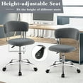thumbnail image 6 of Gymax Computer Desk Chair Adjustable Sherpa Office Chair Swivel Vanity Chair Gray, 6 of 10