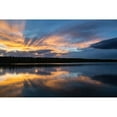 thumbnail image 2 of The Yellowstone Collection 14x11 Black Modern Framed Museum Art Print Titled - Sunset, Flat Mountain Arm, Yellowstone National Park, 2 of 4