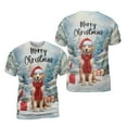 thumbnail image 3 of Merry Christmas Golden Retriever Enjoys Woofmas Winter Xmas Holiday All Over Print 3D Shirt Unisex Merch Goldens Dog Lover Gifts Idea - 02022, 3 of 6