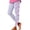Light Purple, variant on Leggings For Women Pink Ribbon Butterfly Print Breast Cancer Awareness 4-Way Stretch Casual Tummy Control Leggings