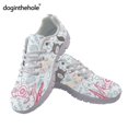 thumbnail image 1 of Doginthehole - Zapatos planos informales para mujer, zapatillas de malla con estampado de gato veterinario de dibujos animados, calzado cómodo para adolescentes y niñas, 1 of 6