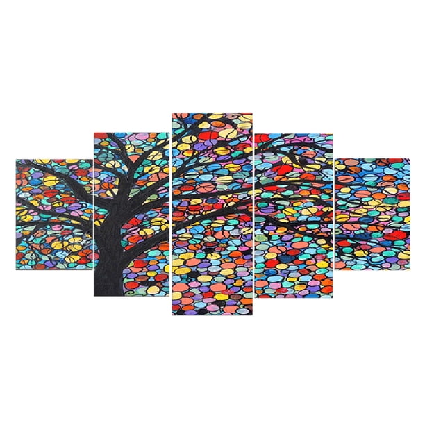 5 Uds., Arte de Pared, Al , de Paisajes Naturales, Cuadros Sin Marco para , Sala de , Decoración de Pared, Paisaje, P 5 Macarena Pintura al óleo sin marco de la lona
