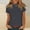 Dark Gray, variant on Women's Short Sleeve T-shirt Slim Lightweight Relaxed Fit Mock Neck Blouse Tunic Tops White