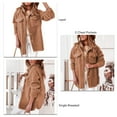 thumbnail image 3 of Chaqueta De Abrigo Para Mujer Cómodo Abrigo De Felpa Con Botones Para Mujer Para Uso Diario En Invierno ANGGREK Ropa, 3 of 6