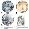 thumbnail image 3 of Designart "Winter Chirstmas Floral Farm Door II" Farm Framed Wall Art - Country White Farm Door Floral Entryway Framed Wall Art Print, 3 of 6