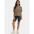 thumbnail image 4 of Summer Tops Womens Solid T Shirts for Women Loose Shirts Basic Tee, 4 of 6