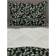 thumbnail image 3 of Tropical Comforter & Sham Bedding Set, Exotic Foliage Hand Drawn Floral Eucalyptus Branches Hawaii Flora, 3 pcs Duvet Set Microfiber Filling Quilt, 5 Sizes, Sage Green Black, by Ambesonne, 3 of 4