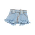thumbnail image 2 of Pantalones cortos de verano a escala 1:12, resistentes al desgaste, elegantes, accesorios, pantalones cortos vaqueros para muñecas. azul claro, 2 of 9