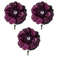 thumbnail image 5 of Vickerman 5" Artificial Plum Polyester Wild Poppy Head with Sequin, Glitter and Clip, pack of 3, 5 of 5