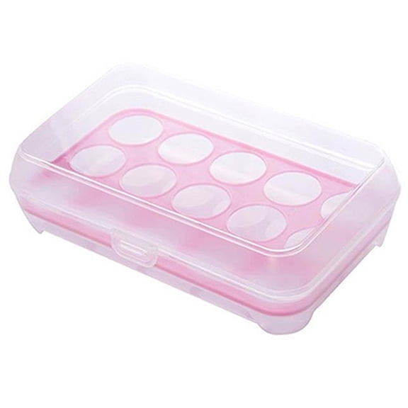 Egg Storage Holder Anti-collision Plastic Transparent 15 Grids Plastic Transparent Eggs Preservation Box
