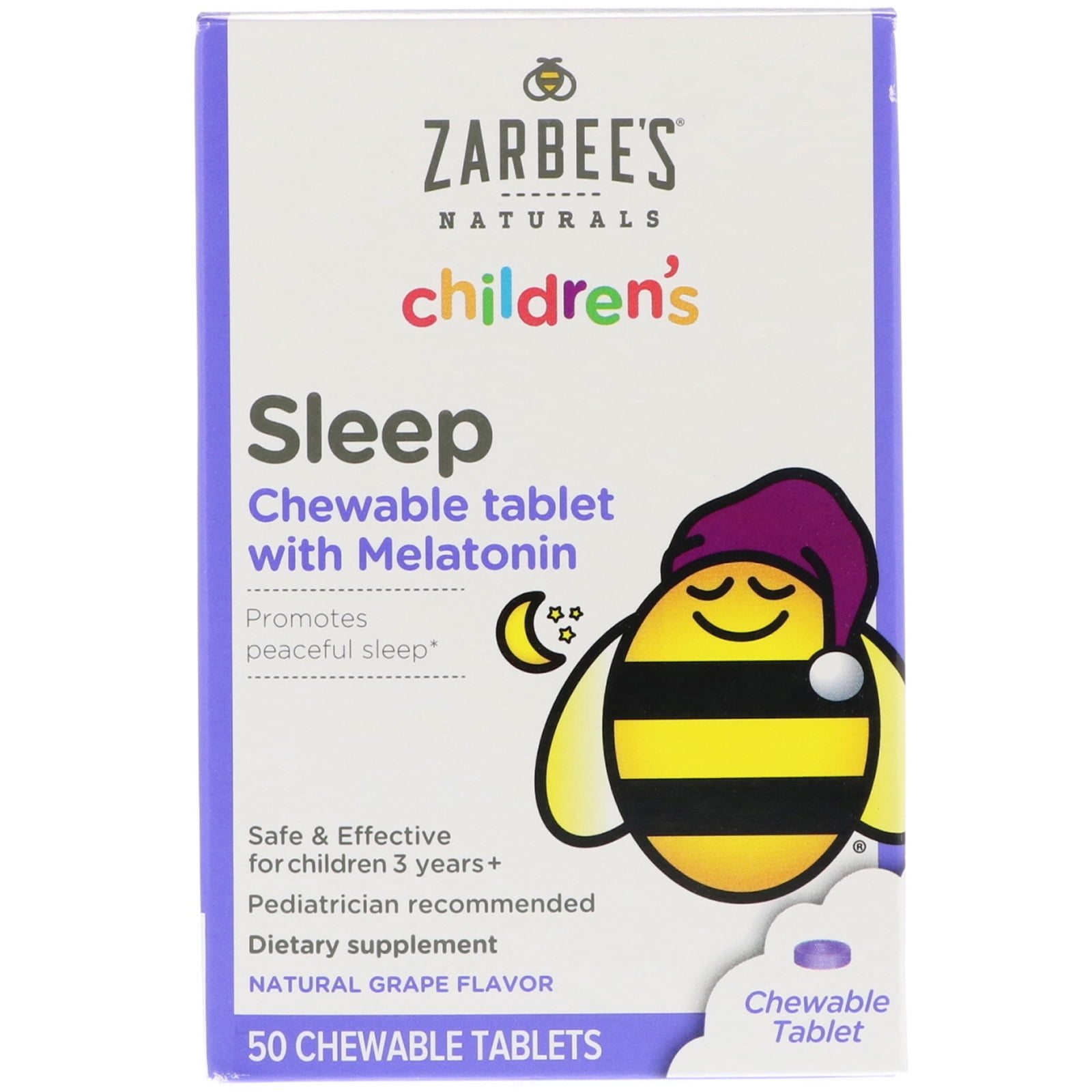 Zarbee's Naturals Children's Sleep Chewable Tablet with Melatonin