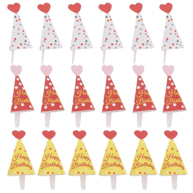 Miangastore Birthday Cake Toppers Paper 45Pcs 3.9x3.1in