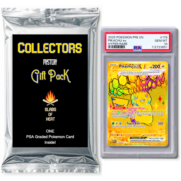 Pokemon Collector’s Mystery Gift Pack by Slabs of Heat– One PSA Graded Card