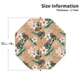 thumbnail image 3 of Gaeub Tropical Leaves Flower Print 6 Pcs Leather Coasters for Drinks ,Drink Coasters Sets,Drink Table Cup Coasters for Living Room Kitchen Coffee Decor,Octagon, 3 of 7