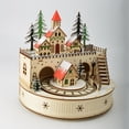 thumbnail image 3 of Caja de música de madera navideña, decoración navideña, adorno navideño de escritorio, caja musical navideña para festivales, fiestas y hogares, 3 of 9