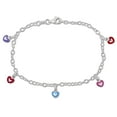 thumbnail image 1 of Miabella Bracelet en Émail Multicolore avec Breloque Cœur en Argent Sterling, 1 of 5