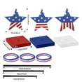 thumbnail image 3 of Nkmbld 3Pcs 4th of July Patriotic Tiered Tray Decor Wooden Star Sign, Vintage Star Shaped Wood Blocks, American Patriotic Table Decoration for Home Kitchen, 3 of 8