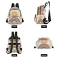 thumbnail image 4 of FORMRS Mini Backpack Purse for Women Travel Daypack Casual Shoulder Bag, Beige Rainbow, 4 of 7