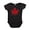 Black, variant on CafePress - Red Maple Leaf - Cute Infant Bodysuit Baby Romper - Size Newborn - 24 Months