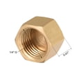 thumbnail image 2 of Brass Cap, Hex Pipe Fitting 1/4"G Female Pipe 10pcs, 2 of 4