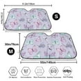 thumbnail image 3 of Uemuo Purple Butterfly Pattern Accordion Car Windshield Sun Shade, Foldable Reflective Sun Visor for Car, Reflector Windshield Sunshade-Small, 3 of 7