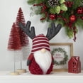thumbnail image 2 of Northlight Gnome with Antlers Christmas Figure - 12" - Red and White, 2 of 5