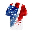 thumbnail image 4 of Qetyuw 4th of July Shirts for Women Funny Patriotic Red White and Blue Print Tshirts Elegant Short Sleeve Tees Classic Round Neck Blouses Tops Memorial Day Gifts, 4 of 6