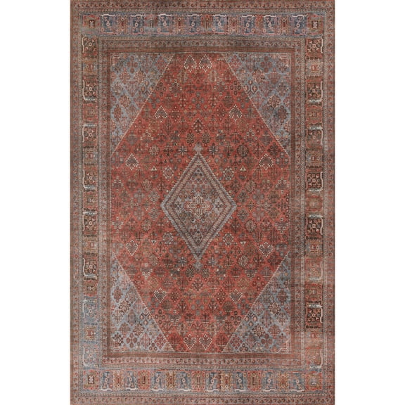 Momeni Afshar Polyester Area Rug, Copper, 8'5" X 12'