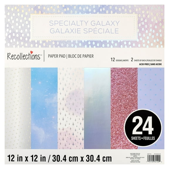 Specialty Galaxy Paper Pad by Recollections™ - 12" x 12"