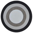 thumbnail image 1 of HomeRoots 354115 7 ft. Round UV-Treated Polypropylene Charcoal Area Rug, 1 of 1