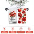 thumbnail image 4 of JOOCAR Kitchen Towels, Black and White Checkered Red Flower Vase Welcome 16x27.5 Inches Kitchen Towels for Kitchen Decor Housewarming Gift Towels Set of 2, 4 of 5