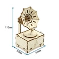 thumbnail image 2 of Fonógrafo de Madera Macarena Rompecabezas Juguete Educativo Temprano de Construcción, 2 of 8