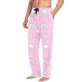 thumbnail image 2 of FORMRS Mens Pajama Pants with Pockets Cotton Sleepwear Lounge Bottoms Sizes S-2XL, Ice Cream Rainbow Pattern, 2 of 7