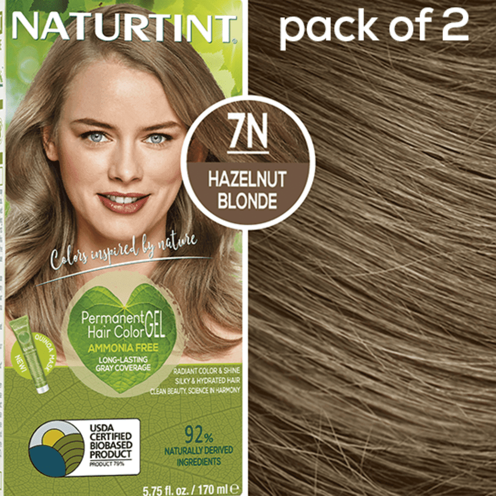 Naturtint Permanent Hair Color 7N Hazelnut Blonde - Pack of 2 - Walmart.com