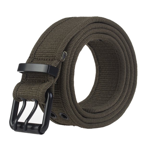 Jumpingount Cinturón de cintura Accesorio de moda ajustable informal Transpirable con hebilla de metal Correa de negocios al aire libre unisex para Cinturones Verde Jumpingount AP012283-06