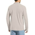 thumbnail image 5 of WTOBBY Men's Casual Golf Shirt with Raglan Long Sleeve, UPF 50+ Protection, and Lightweight Fabric for Comfortable Outdoor Use in Hot Weather ,Light Gray 2XL, 5 of 7