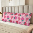 thumbnail image 4 of Bingfone Body Pillow Cover Long Pillow Case with Zipper Decorative Bedding Pillowcase 20"x54" Soft Cushion Pillow Case for Bedroom-Haear Strawberry, 4 of 6